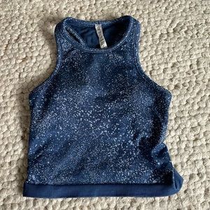 Lululemon Blue Speckle Tank Bra size 4